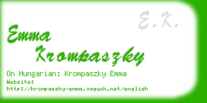 emma krompaszky business card